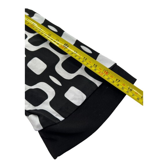 Tiana B Black and White Geometric Sheath Style Knee Length Shift Dress 2X - Picture 9 of 9